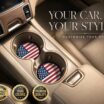 USA Flag Silicone Car Coasters image 2