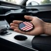 USA Flag Silicone Car Coasters image 3