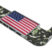 3D Modern American Flag Camo Metal License Plate Frame image 4