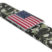3D Modern American Flag Camo Metal Open License Plate Frame image 4