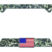 3D Modern American Flag Camo Metal Open License Plate Frame image 1