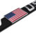 3D USA American Flag Black Metal Open License Plate Frame image 4