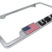 3D USA American Flag Chrome Metal Open License Plate Frame image 2