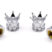 Crown Shiny Chrome Valve Caps image 1