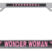 Wonder Woman Pink Chrome License Plate Frame image 1