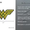 Wonder Woman Yellow Reflective Decal image 3