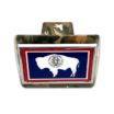 Wyoming Flag Woodland Camo Hitch Cover image 6