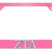 ZTA Sorority Pink Open License Plate Frame image 1